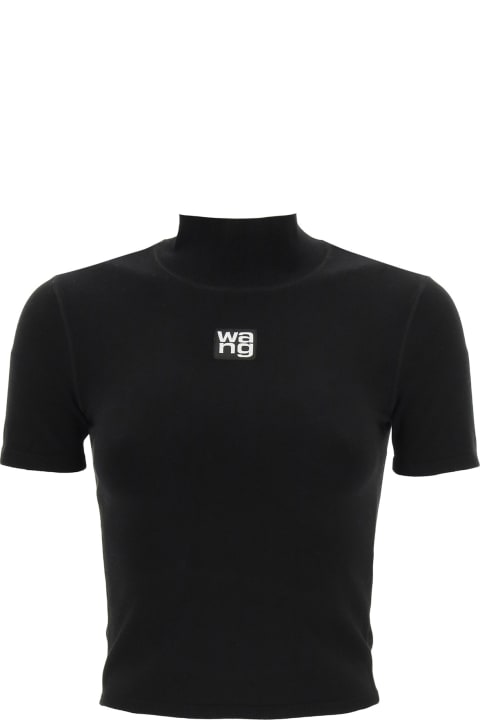 Fashion for Women T by Alexander Wang Cropped Top With Logo