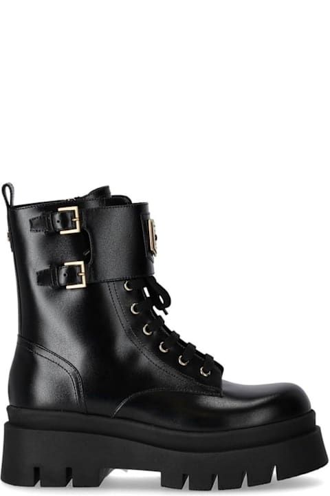 Elisabetta Franchi for Women Elisabetta Franchi Logo Plaque Combat Boots