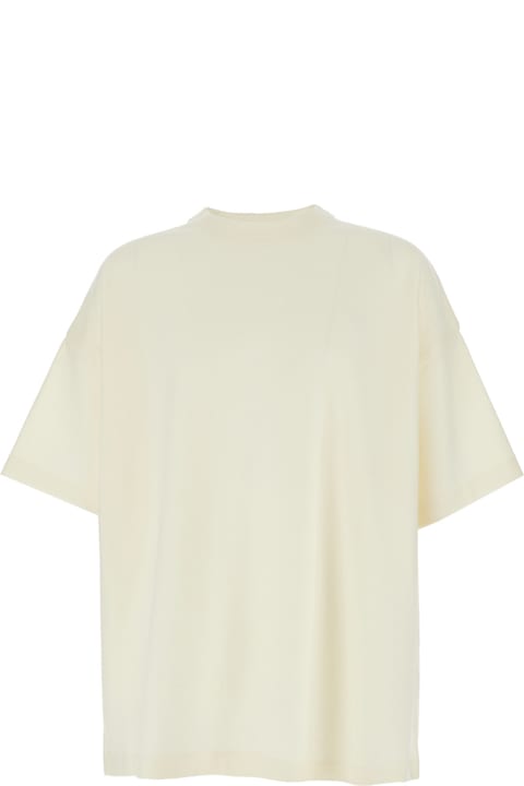 Fear of God Topwear for Men Fear of God Beige T-shirt With Patch Logo On The Back In Cotton Man