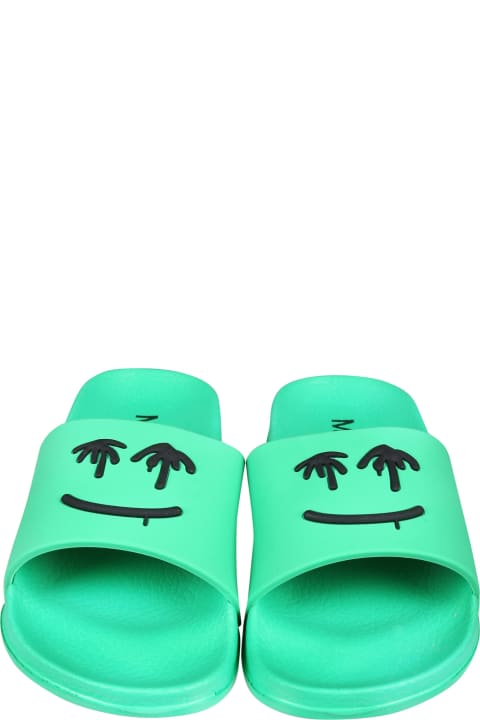 Shoes for Boys Molo Green Slippers For Kids With Smiley