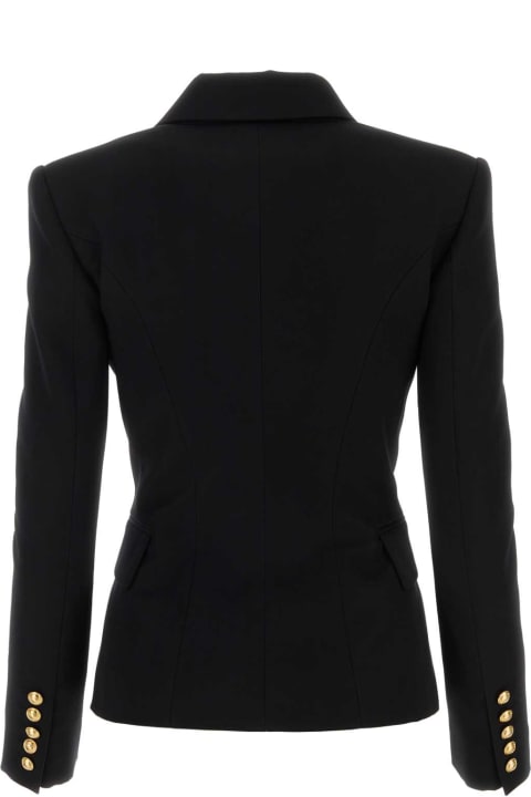 Clothing for Women Balmain Black Twill Blazer