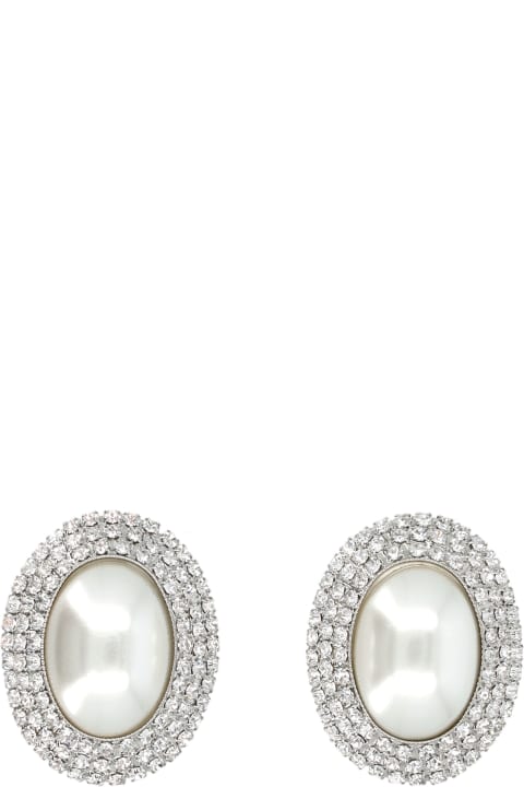 Earrings for Women Alessandra Rich Oval With Pearl Earrings