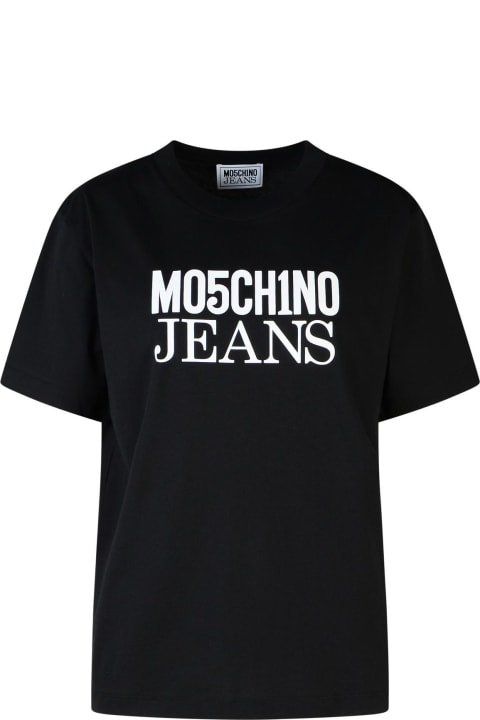 M05CH1N0 Jeans Topwear for Women M05CH1N0 Jeans Black Cotton T-shirt