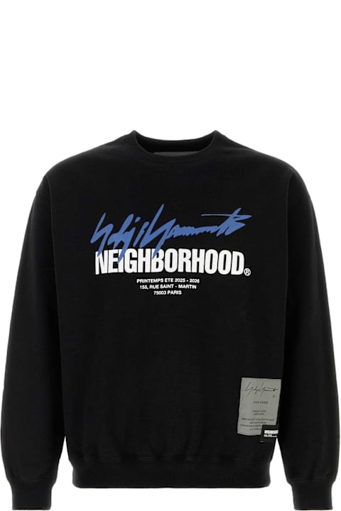 Yohji Yamamoto لـ Women Yohji Yamamoto Black Cotton Yohji Yamamoto X Neighborhood Sweatshirt