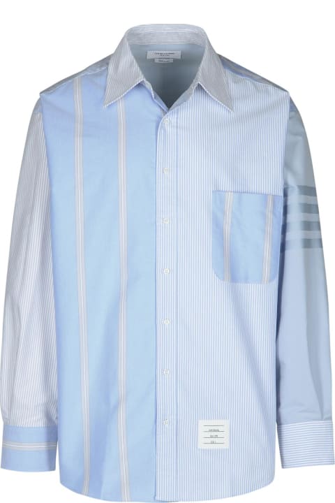 ウィメンズ Thom Browneのシャツ Thom Browne '4 Bar' Light Blue Cotton Shirt