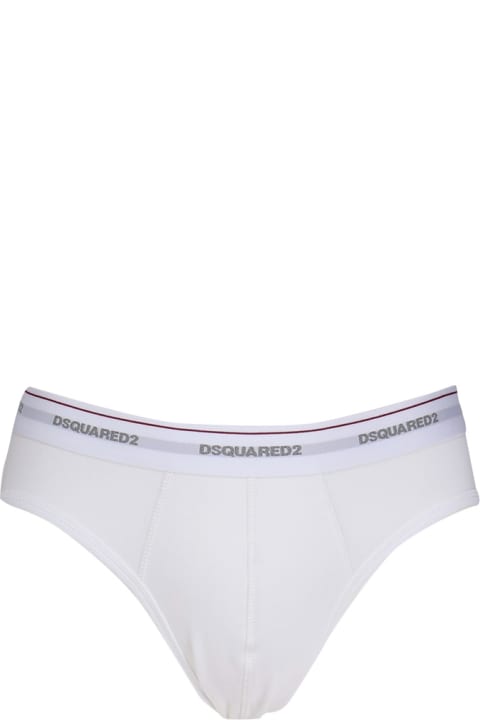 Underwear for Men Dsquared2 Three Underwear Briefs In Stretch Cotton