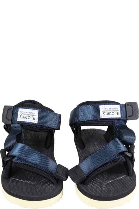 Blue "depa" Sandals For Kids With Logo