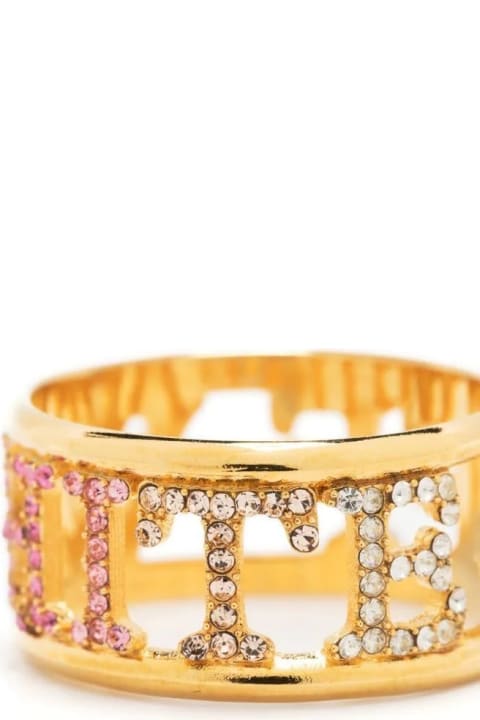 Jewelry for Women Off-White Pavè Ring With Logo