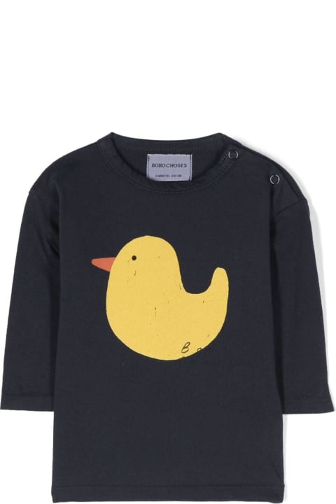 ベビーガールズ トップス Bobo Choses Baby Rubber Duck Long Sleeve T-shirt