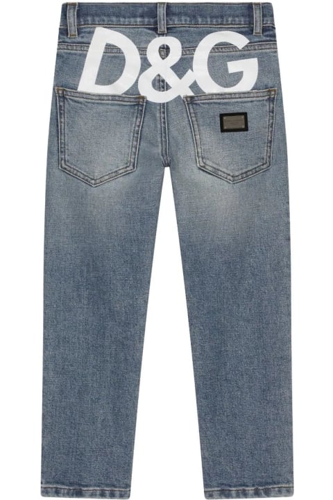 Bottoms for Girls Dolce & Gabbana Blue Jeans With D&g Logo