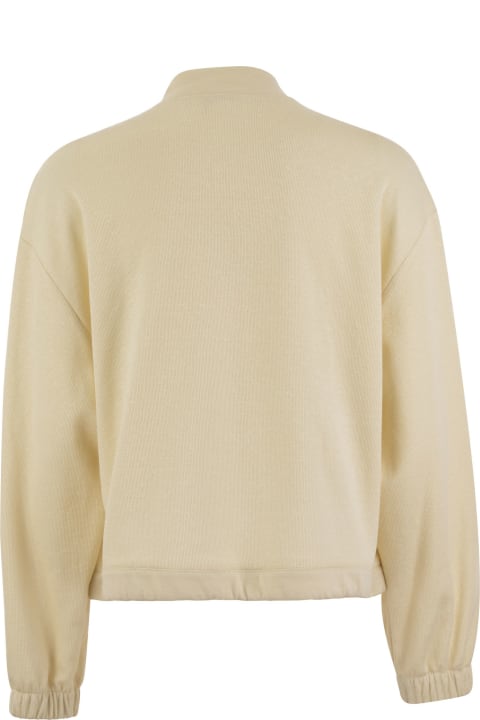 Peserico Coats & Jackets for Women Peserico Cotton And Linen Zipped Sweatshirt