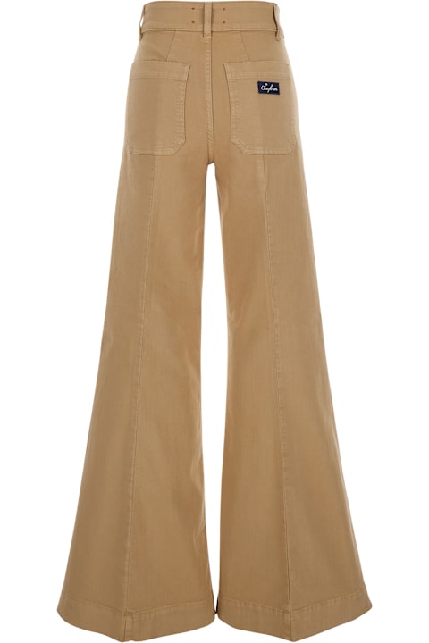 The Seafarer for Men The Seafarer 'jane' Brown Pants With Patch Pockets On The Front And Logo Patch On The Back In Cotton Woman