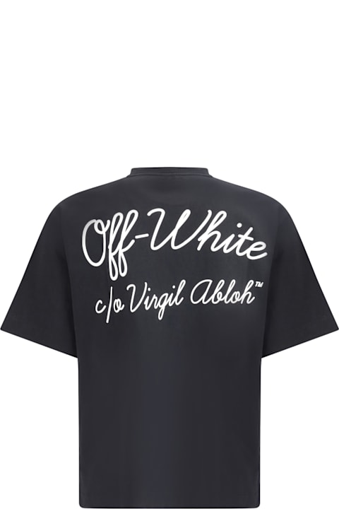 Homeware Off-White 'script Skate' Black Cotton T-shirt