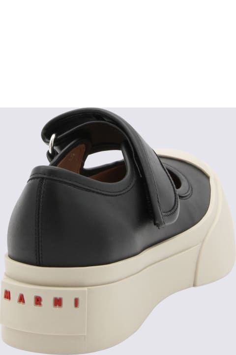 Marni Wedges for Women Marni Black Leather Mary Jane Pablo Sneakers