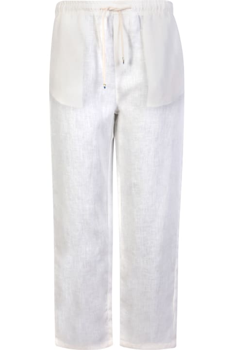 Marzamemi Linen White Trousers