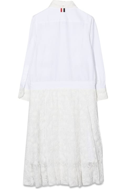 Thom Browne for Kids Thom Browne Pleated Bottom Shirtdress