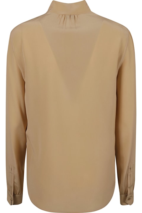 Saint Laurent Clothing for Women Saint Laurent Bow Collar Plain Shirt