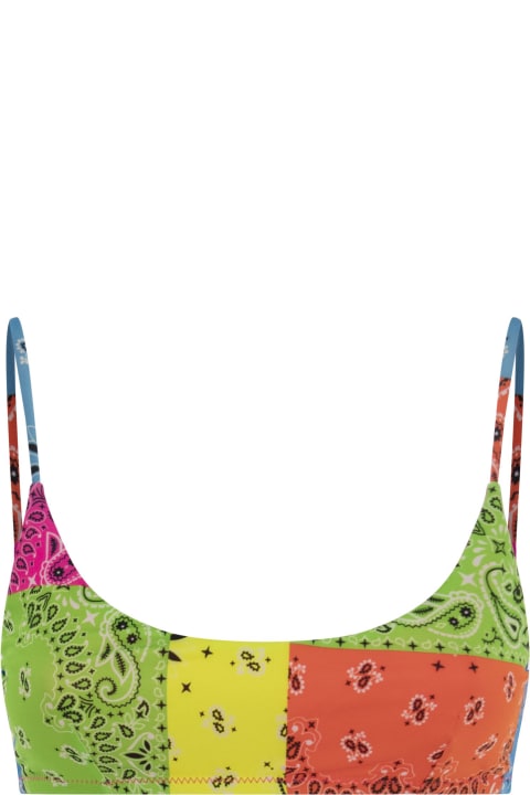 Swimwear for Women MC2 Saint Barth Bralette Top With Bandana Print