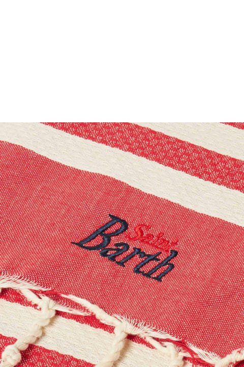 MC2 Saint Barth Swimwear for Men MC2 Saint Barth Fouta Classic Honeycomb With Striped