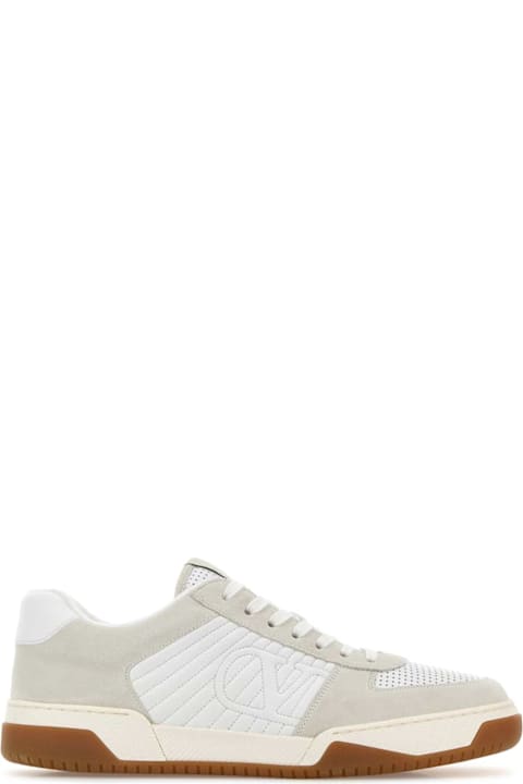 Homeware Valentino Garavani Two-tone Leather And Suede Sneakers