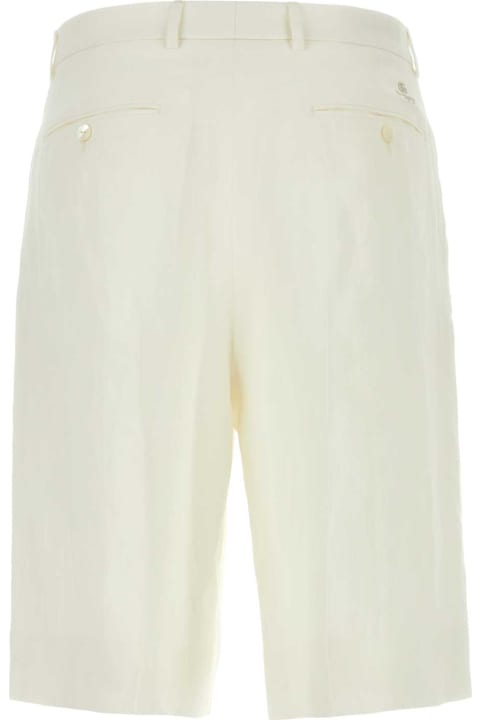 Fashion for Men Gucci Ivory Linen Bermuda Shorts