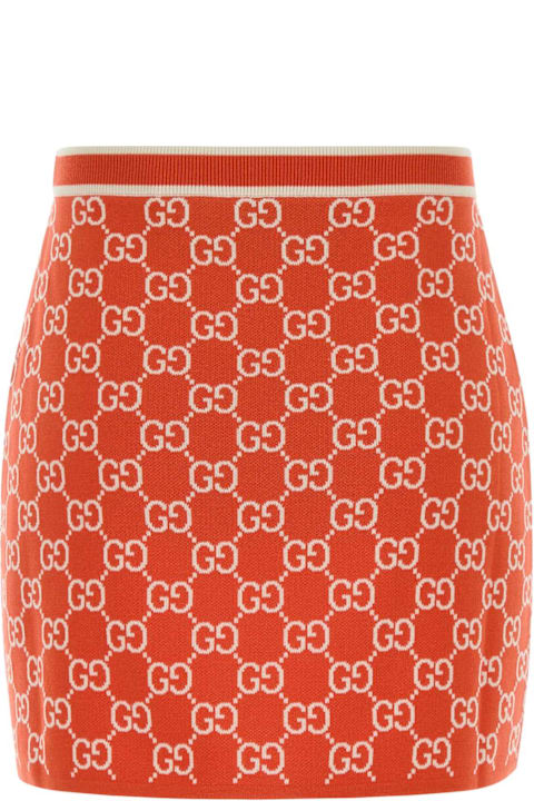 Homeware Gucci Embroidered Cotton Mini Skirt