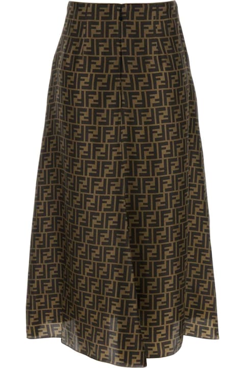 Homeware Fendi Embroidered Silk Skirt