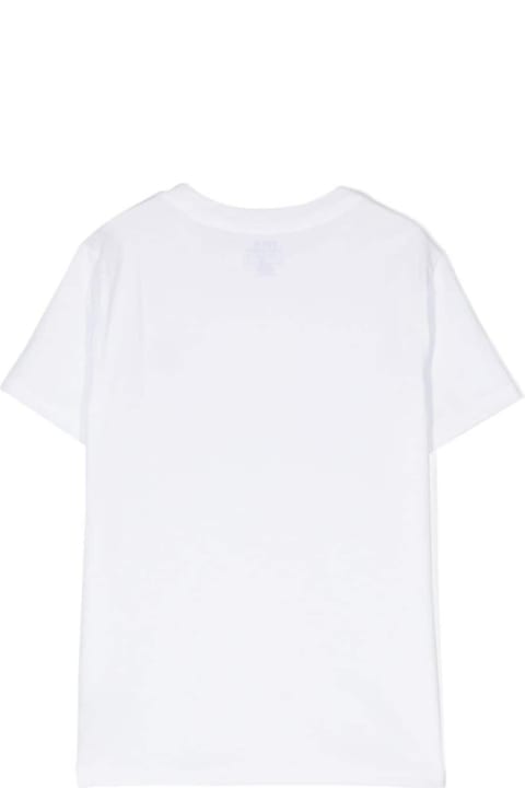 Sale for Kids Ralph Lauren White T-shirt With Logo In Cotton Boy