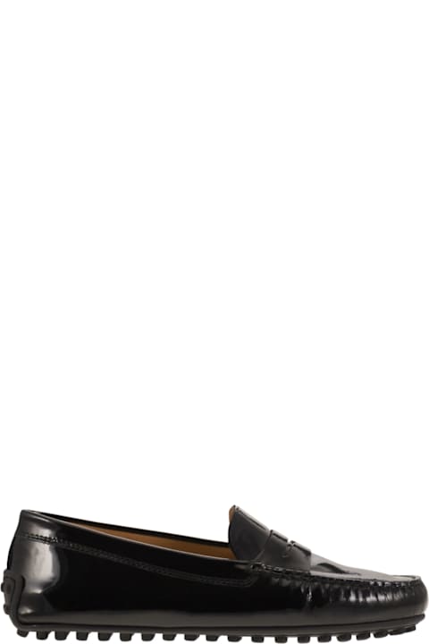 Tod's Flat Shoes for Women Tod's City Gommino Moccasin In Glossy Leather