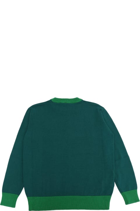 Marni for Kids Marni Green Logo Sweater