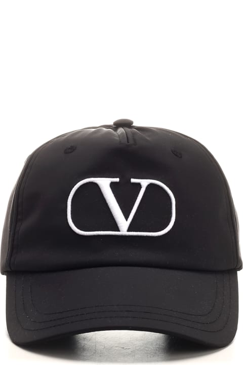Valentino Garavani Hats for Men Valentino Garavani Black 'vlogo' Cap