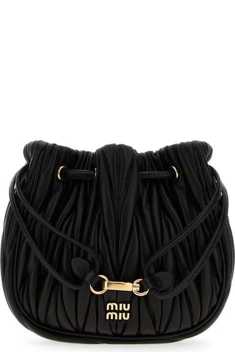 Miu Miu Black Nappa Leather Pouch