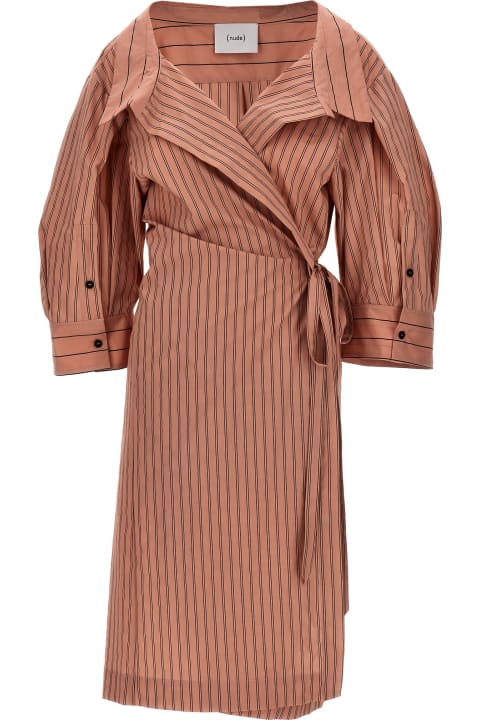 ウィメンズ (nude)のコート＆ジャケット (nude) Striped Shirt Dress