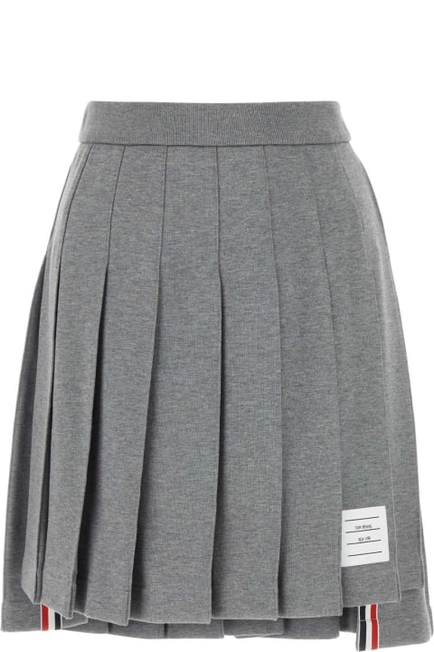 Thom Browne Skirts for Women Thom Browne Grey Cotton Mini Skirt