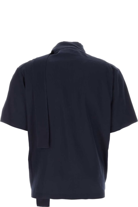 Valentino Garavani for Men Valentino Garavani Midnight Blue Silk Shirt