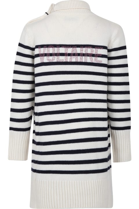 Zadig & Voltaire Dresses for Girls Zadig & Voltaire Ivory Dress For Girl With Logo