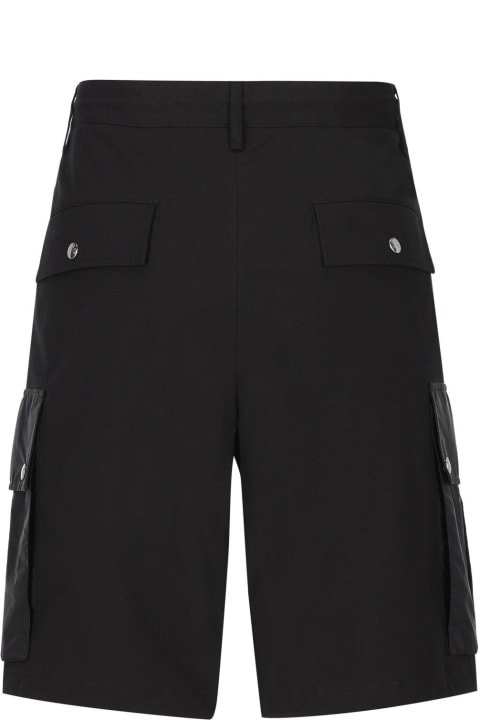 Moncler Pants for Men Moncler Button Detailed Logo Patch Shorts