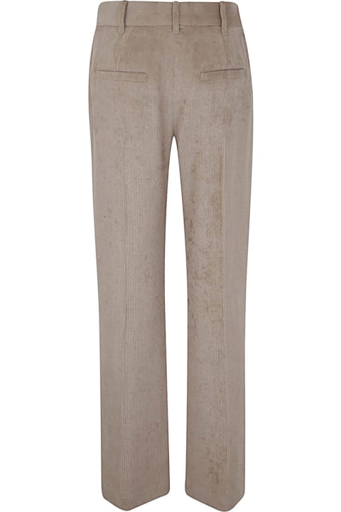 Brunello Cucinelli for Women Brunello Cucinelli High-waist Velvet Trousers
