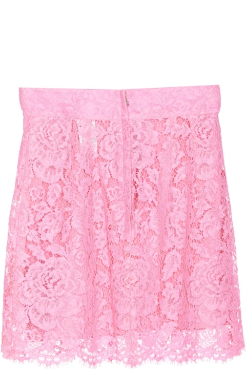 Skirts for Women Dolce & Gabbana Floral Lace Miniskirt