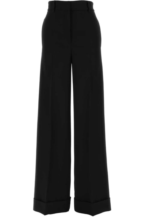 Moschino Pants & Shorts for Women Moschino Black Crepe Wide-leg Pant