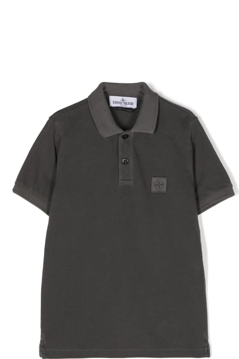 Stone Island Junior T-Shirts & Polo Shirts for Boys Stone Island Junior Stone Island Kids T-shirts And Polos Grey