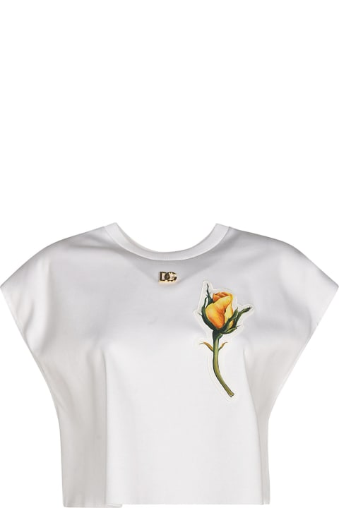 ウィメンズ トップス Dolce & Gabbana Flower Cropped Top