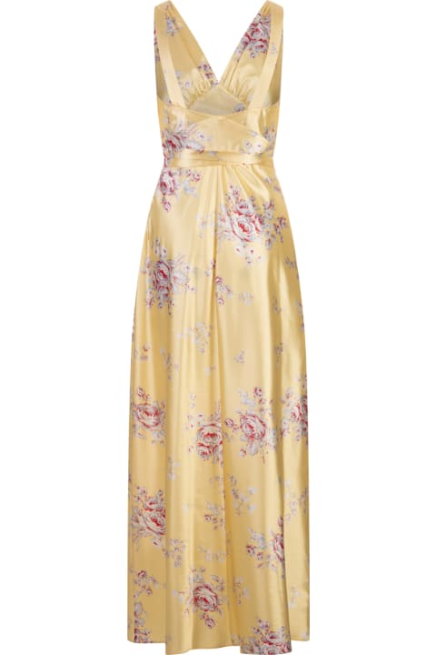 Aspesi for Women Aspesi Yellow Printed Polyester Petticoat Dress