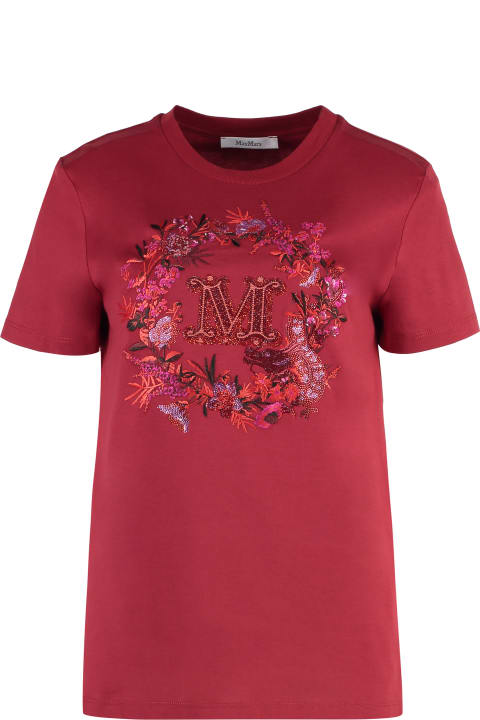 ウィメンズ Max Maraのウェア Max Mara Logo Embellished Crewneck T-shirt