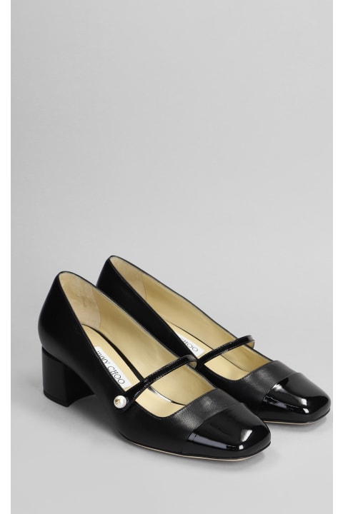 Jimmy Choo High-Heeled Shoes for Women Jimmy Choo Elisa 45 Ballet Flats In Black Leather