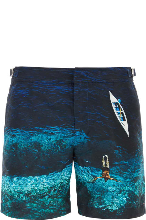 Orlebar Brown Pants for Men Orlebar Brown Printed Polyester Bulldog Photographic Swimming Shorts