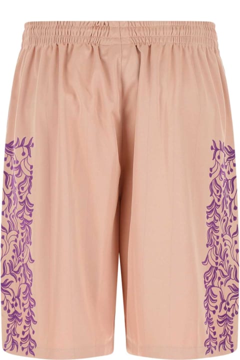Bluemarble Pants for Men Bluemarble Powder Pink Fabric Bermuda Shorts