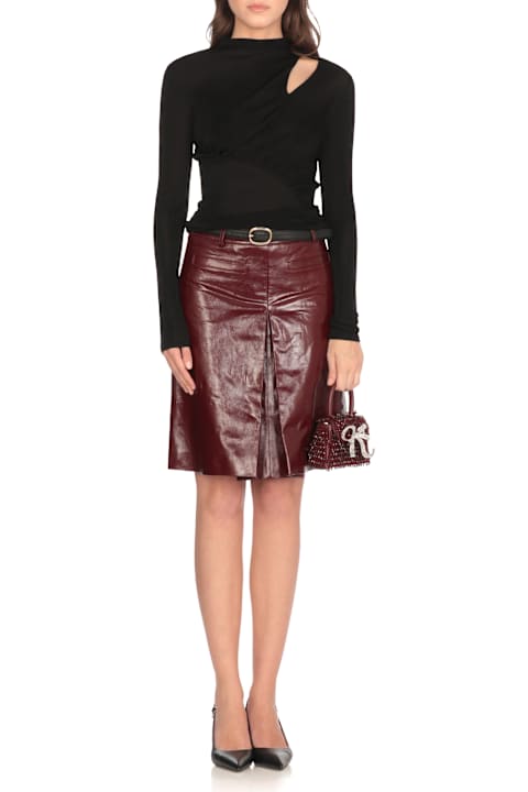 Homeware self-portrait Leather Skirt