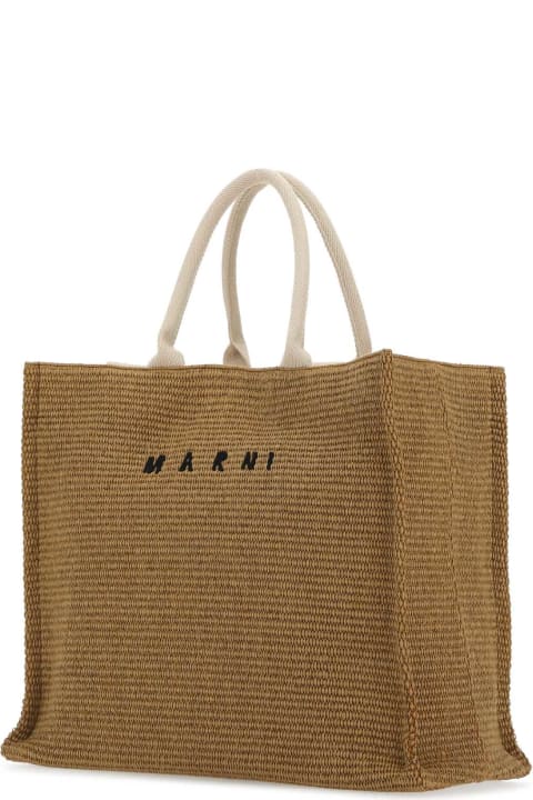 Marni Totes for Women Marni Biscuit Raffia Shopping Bag