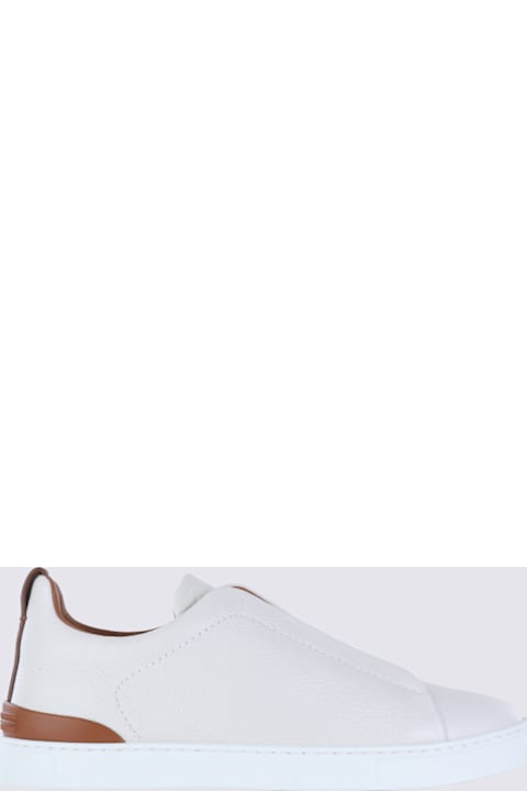 Zegna for Men Zegna White Leather Sneakers
